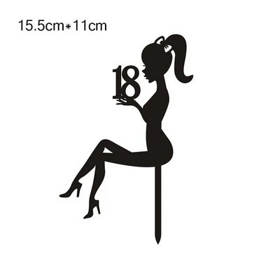 Acrilic Minimalist Art Lady Face Cake Topper Nunta Sexy Femeie Fata La Multi Ani Tort Topper Party Supplies Decoratiuni pentru Tort