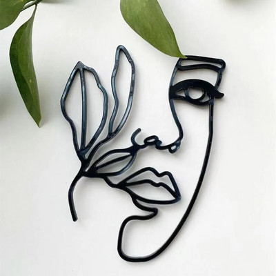 Acrilic Minimalist Art Lady Face Cake Topper Nunta Sexy Femeie Fata La Multi Ani Tort Topper Party Supplies Decoratiuni pentru Tort