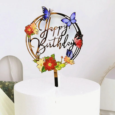 Új sellő boldog születésnapot tortalapoló aranyos rajzfilm arany akril gyerekek születésnapi buli torta teteje desszert dekoráció baba zuhany