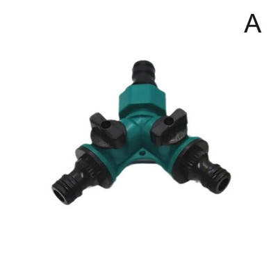 Y-kujuline vooliku pistik aia kastmisvee jaotur, 3-suunaline veeklapp, kastmissüsteem veekontrolleri lüliti adapter