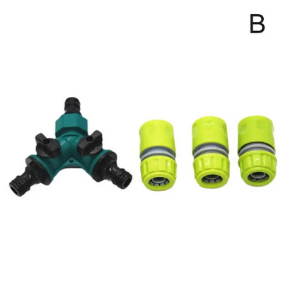 Y-kujuline vooliku pistik aia kastmisvee jaotur, 3-suunaline veeklapp, kastmissüsteem veekontrolleri lüliti adapter
