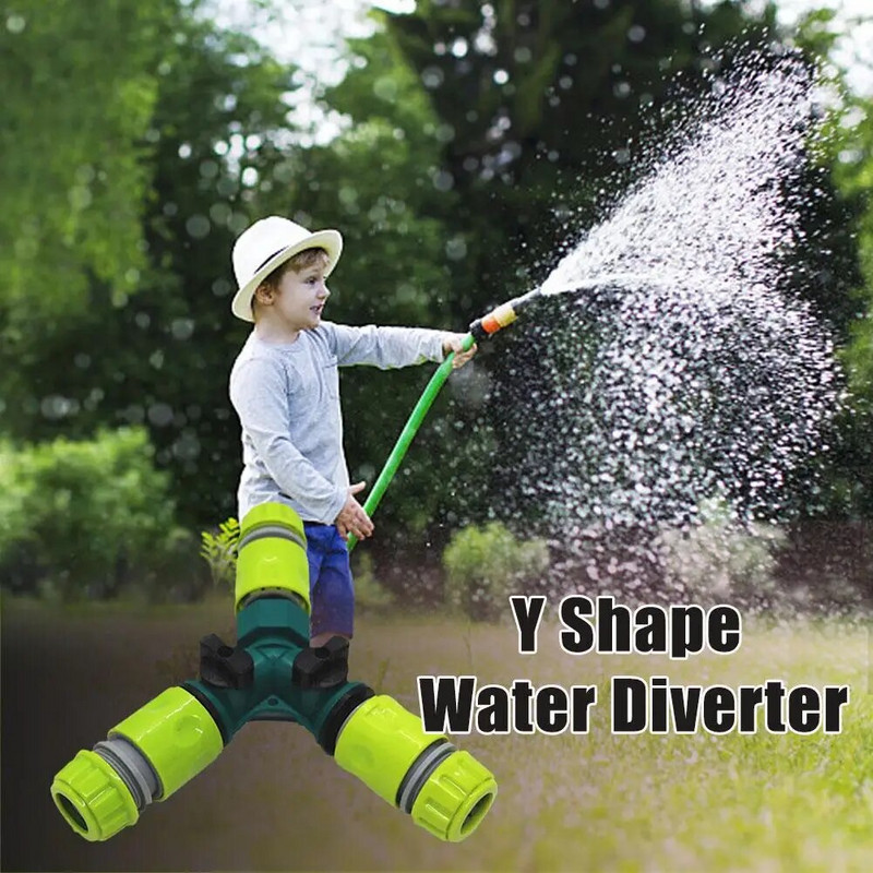 Y-kujuline vooliku pistik aia kastmisvee jaotur, 3-suunaline veeklapp, kastmissüsteem veekontrolleri lüliti adapter