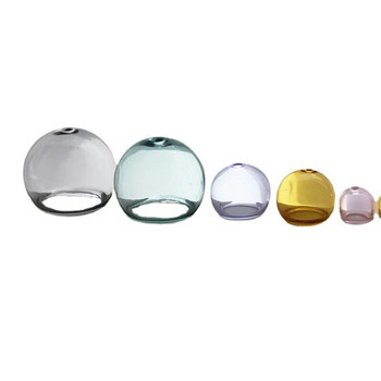 1/2X стъклен глобус, висулка, капак, цвете, дистанционно мънисто за обеци, гривна, колие, вятърен звън, изработка на бижута Направи си сам аксесоар за намиране