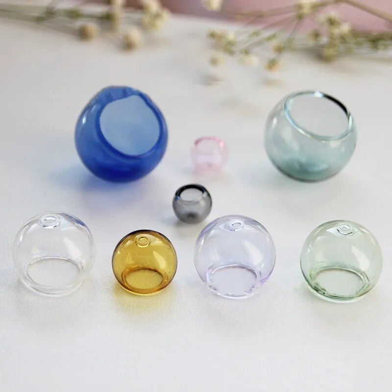 1/2X klaasist maakera kattega ripats, lillede vaherõngas, kõrvarõngaste jaoks käevõru kaelakee tuulekella ehete valmistamisel isetegemise leidmise tarvik