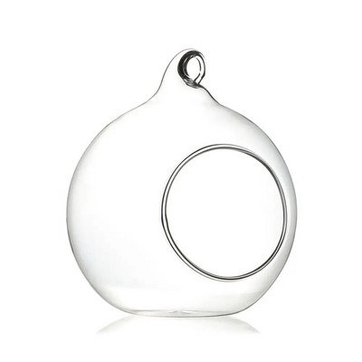 1 db tölthető csecsebecse, átlátszó üveggolyó mikrotáj tartó nyitott szájú növénycserép akasztós/asztali karácsonyi dekorációs palackos kézműves