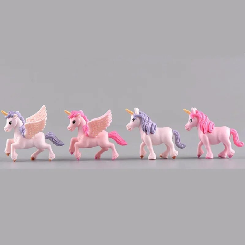 1 vnt. vienaragio torto viršelis miniatiūrinis pegaso vaivorykštės figūrėlė, mergaitė, angelo sparnai, gimtadienio vestuvių torto puošmena