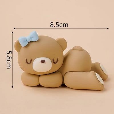 Karu koogikatted roosad sinised karukuju nukk poisstüdruk, õnnelik 1. sünnipäeva tordikaunistus Baby Shower Karuteemalised peokaunistused