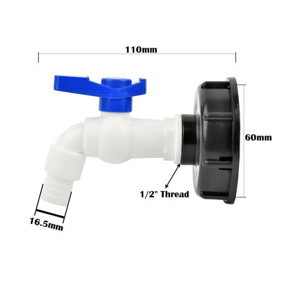 Filtripress S60X6 IBC paagi adapter aiavooliku kraan pikendada pistikut paagi adapter aiavooliku muda töötlemine