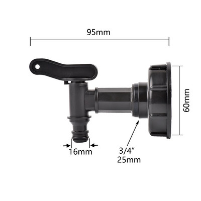 Filtripress S60X6 IBC paagi adapter aiavooliku kraan pikendada pistikut paagi adapter aiavooliku muda töötlemine