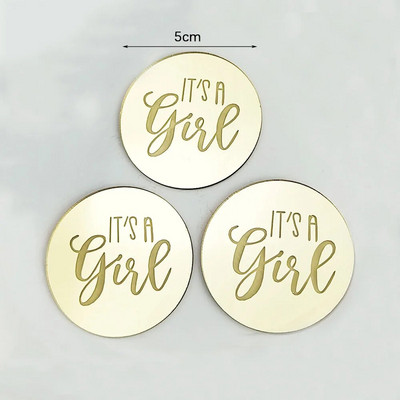 5/10 tk Oh Baby Cake Toppers See on poiss-tüdruku koogipealsed kullast akrüülist koogikaunistus beebiõhtuks Soo paljastav pidu