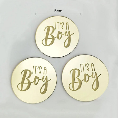 5/10 tk Oh Baby Cake Toppers See on poiss-tüdruku koogipealsed kullast akrüülist koogikaunistus beebiõhtuks Soo paljastav pidu