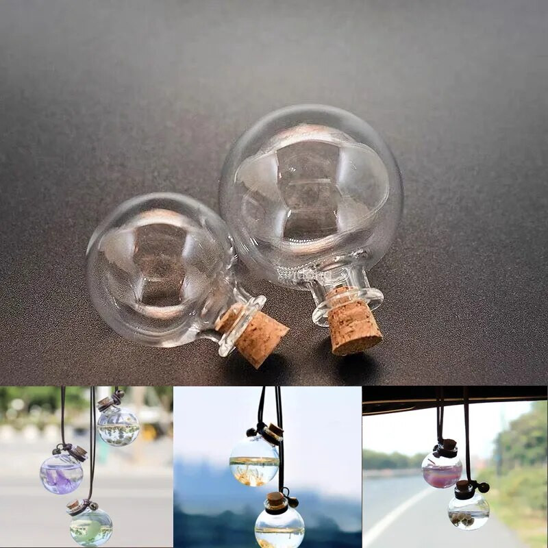 1X Sticle de sticlă Borcane Sticle clare în derivă Sticle mici pentru dorințe cu dopuri de plută pentru nuntă, petrecere de aniversare, pandantiv cu mașină