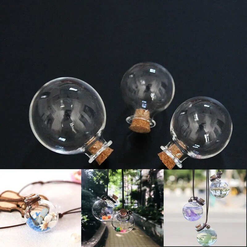 1X Sticle de sticlă Borcane Sticle clare în derivă Sticle mici pentru dorințe cu dopuri de plută pentru nuntă, petrecere de aniversare, pandantiv cu mașină