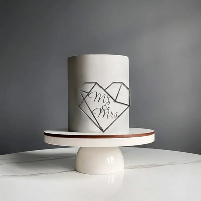 Uus kuldne härra ja proua pulmakoogi kattekiht Roosa kullast pruudi ja peigmehe akrüülist pulmapeo tordikaunistusteks