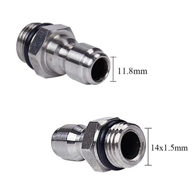 Mjedeni konektor za visokotlačni perač, adapter za pranje 1/4" ženski brzi spoj s navojem M14*1,5