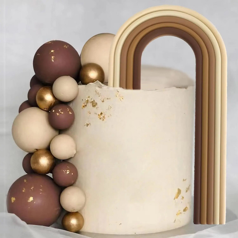 Szivárványos tortadísz baba születésnapi buli tortája Diy Boho babazuhany esküvői szivárvány tortadíszek kellékek