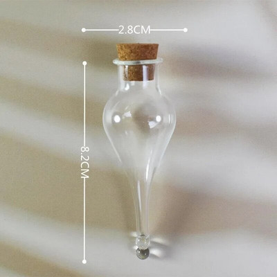 Vesitilk tühje joogijook klaaspudel klaaspurgid korkdekooriga Wish Lucky Magic ripatsiga klaaspurgid pulmapühade konteinerid