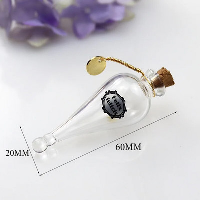 1/2X Magic Glass Wishing Triiviv pudel korgist võlujook Lucky Bottle Transfer Amulett DIY kaelakee paarile Pühade Ripats Kingitus