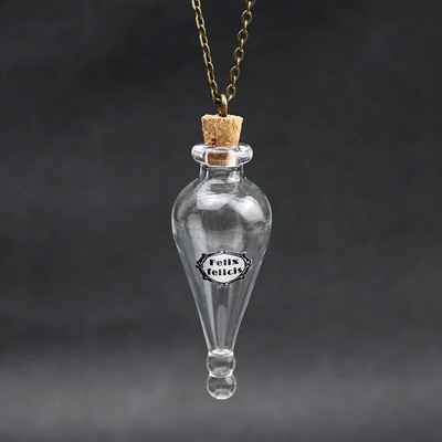 1/2X Magic Glass Wishing Triiviv pudel korgist võlujook Lucky Bottle Transfer Amulett DIY kaelakee paarile Pühade Ripats Kingitus