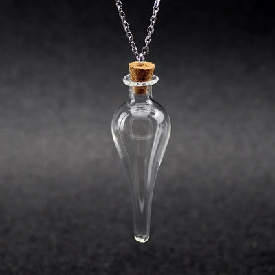 1/2X Magic Glass Wishing Triiviv pudel korgist võlujook Lucky Bottle Transfer Amulett DIY kaelakee paarile Pühade Ripats Kingitus