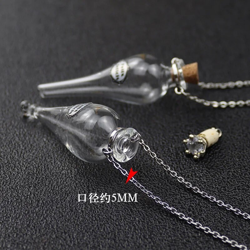 1/2X Magic Glass Wishing Triiviv pudel korgist võlujook Lucky Bottle Transfer Amulett DIY kaelakee paarile Pühade Ripats Kingitus