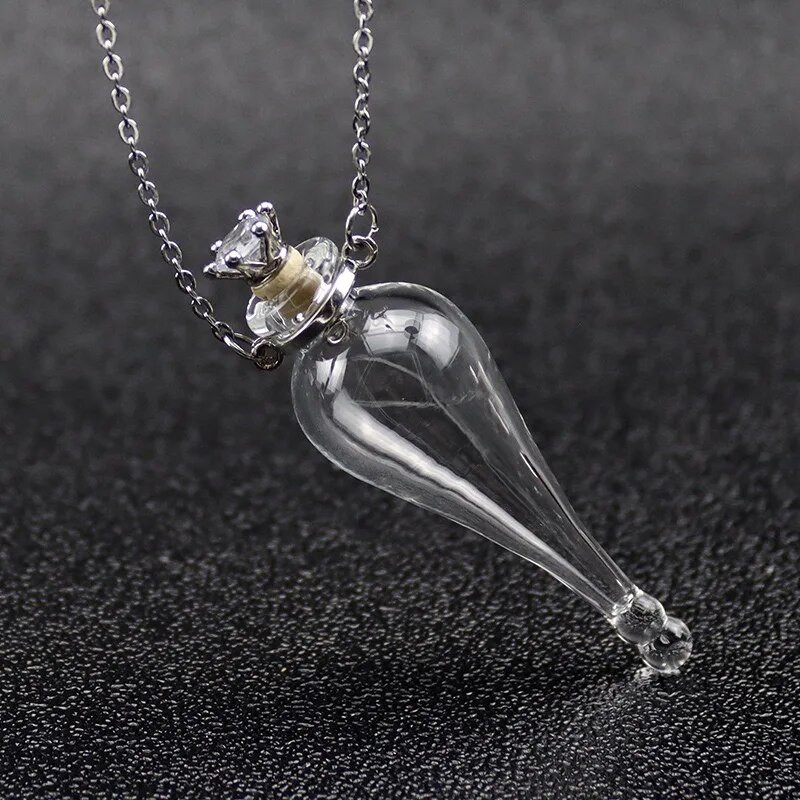 1/2X Magic Glass Wishing Triiviv pudel korgist võlujook Lucky Bottle Transfer Amulett DIY kaelakee paarile Pühade Ripats Kingitus