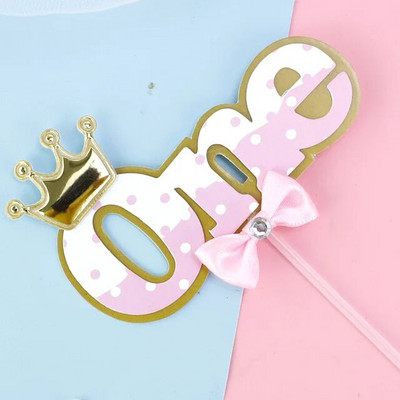 Új aranyos főnök Boldog születésnapi torta topper rajzfilm Baby Boy Cupcake Topper Baby Shower Fiúk Gyerekek születésnapi tortadíszek