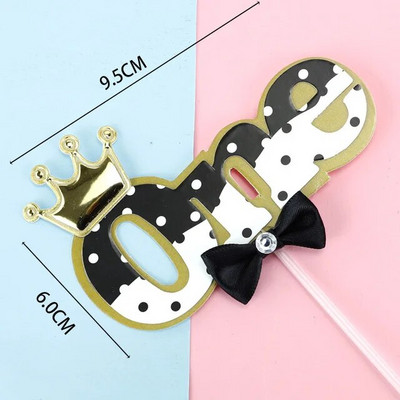 Új aranyos főnök Boldog születésnapi torta topper rajzfilm Baby Boy Cupcake Topper Baby Shower Fiúk Gyerekek születésnapi tortadíszek