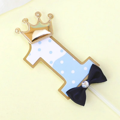 Új aranyos főnök Boldog születésnapi torta topper rajzfilm Baby Boy Cupcake Topper Baby Shower Fiúk Gyerekek születésnapi tortadíszek