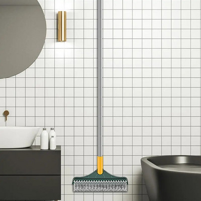 Floor Scrub Brush Long Handle Cleaning Brush Double Hair Window Crevice Washing Brush Stiff Broom Mop Decontamination