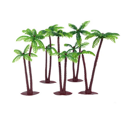 5/10 ks ozdôb na tortu s kokosovou palmou, zelenej palmy, ozdôbky na muffiny, na havajskú tropickú oslavu bábätka, detskú narodeninovú oslavu...