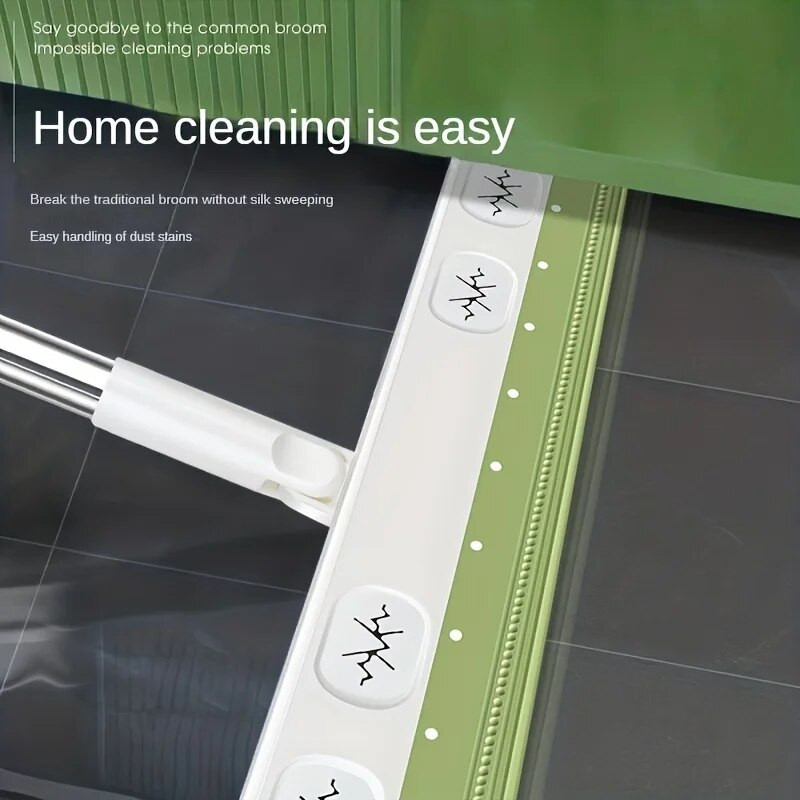 1 kom. Strugač za metlu bez prašine - Crni silikonski brisač za WC, kupaonsko staklo i još mnogo toga - Jednostavan za čišćenje i upotrebu