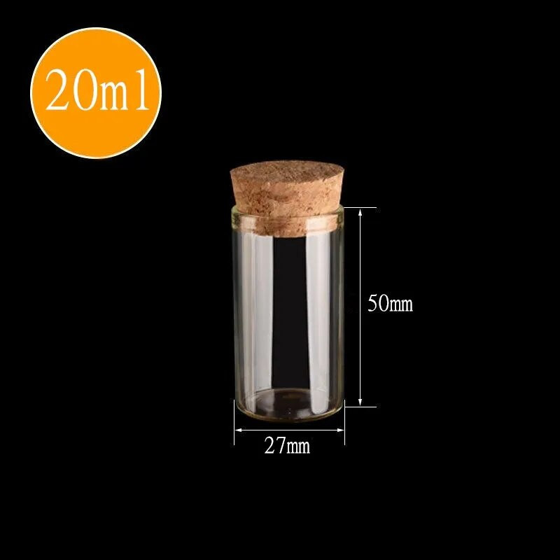 5gab 20 ml 30 ml caurules stikla vēlējumu pudele ar korķa aizbāžņiem Caurspīdīgas dreifējošas vēlējumu pudeles kāzu ballītēm mājas dekorēšanas piederumi