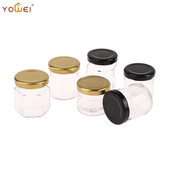 2 vnt Mini stiklinis medaus puodų rinkinys Mažas medaus puodukas Medaus puodukas su dangteliu, tinkamas kūdikių dovanoms vestuvėms ir vakarėliams medaus stiklainis