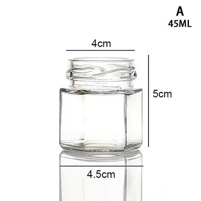 2 vnt Mini stiklinis medaus puodų rinkinys Mažas medaus puodukas Medaus puodukas su dangteliu, tinkamas kūdikių dovanoms vestuvėms ir vakarėliams medaus stiklainis