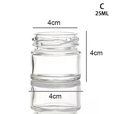 2 vnt Mini stiklinis medaus puodų rinkinys Mažas medaus puodukas Medaus puodukas su dangteliu, tinkamas kūdikių dovanoms vestuvėms ir vakarėliams medaus stiklainis