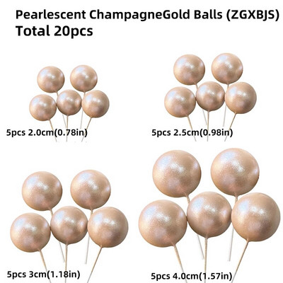 20 buc Tort Topper Glossy Ball Decoratiuni aniversare copii colorat DIY Cupcake Drapel Nunta Craciun Ball Decorat Baby Shower