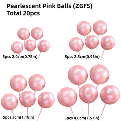 20 buc Tort Topper Glossy Ball Decoratiuni aniversare copii colorat DIY Cupcake Drapel Nunta Craciun Ball Decorat Baby Shower