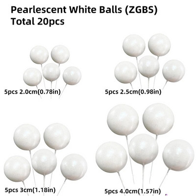 20 buc Tort Topper Glossy Ball Decoratiuni aniversare copii colorat DIY Cupcake Drapel Nunta Craciun Ball Decorat Baby Shower