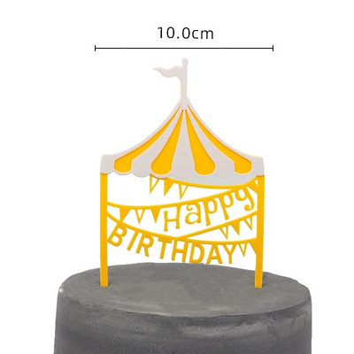 Kūdikių vaikų gimtadienio torto viršaus kostiumas Cirkas Klounas Dramblių Vakarėlis Desertinė kortelė Lėlės Tortų dekoravimo metinės