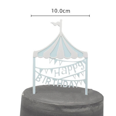 Kūdikių vaikų gimtadienio torto viršaus kostiumas Cirkas Klounas Dramblių Vakarėlis Desertinė kortelė Lėlės Tortų dekoravimo metinės