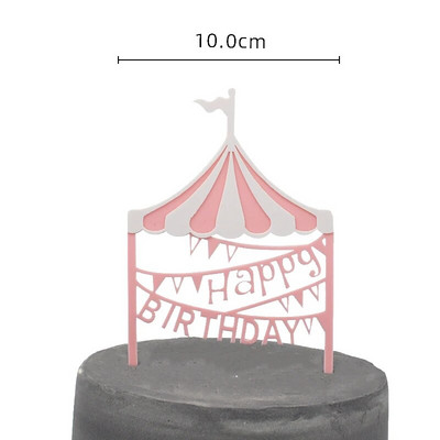 Kūdikių vaikų gimtadienio torto viršaus kostiumas Cirkas Klounas Dramblių Vakarėlis Desertinė kortelė Lėlės Tortų dekoravimo metinės