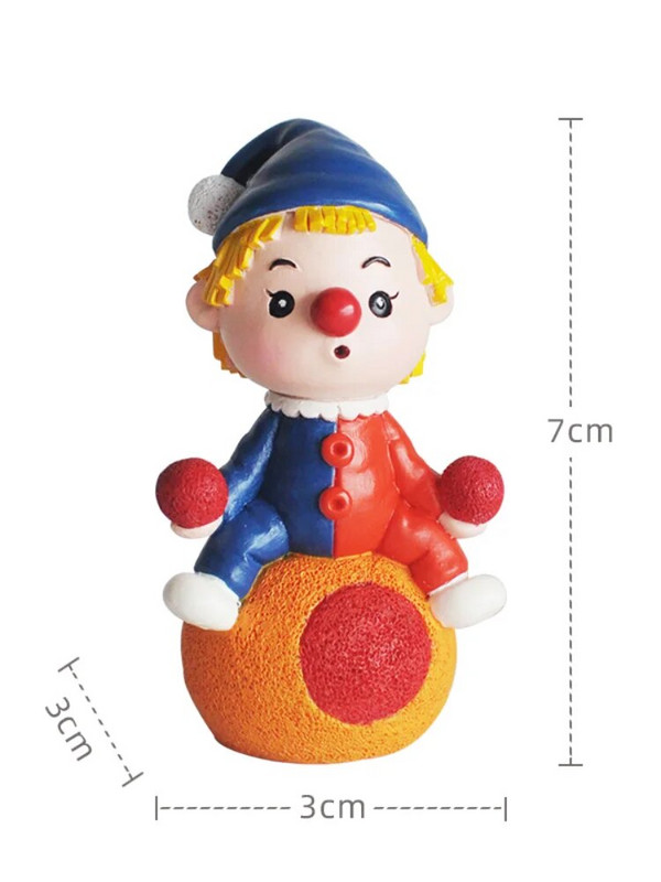 Kūdikių vaikų gimtadienio torto viršaus kostiumas Cirkas Klounas Dramblių Vakarėlis Desertinė kortelė Lėlės Tortų dekoravimo metinės