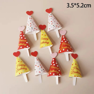 3db/szett Smile EVA Születésnapi torta Babazuhany Esküvői Party Cupcake Topper gyerekeknek Fiú szülinapi torta dekorációs ajándékok