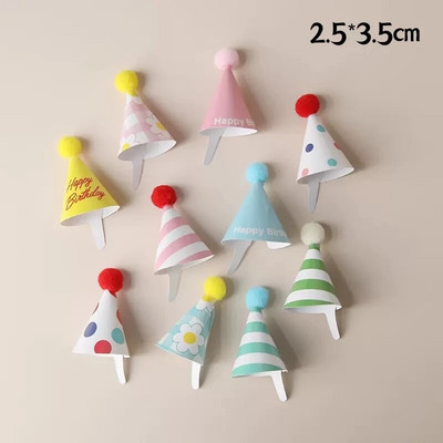 3db/szett Smile EVA Születésnapi torta Babazuhany Esküvői Party Cupcake Topper gyerekeknek Fiú szülinapi torta dekorációs ajándékok