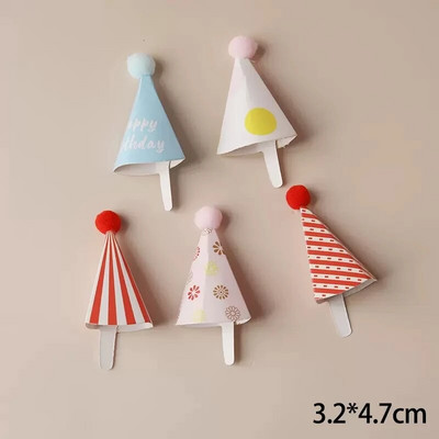 3db/szett Smile EVA Születésnapi torta Babazuhany Esküvői Party Cupcake Topper gyerekeknek Fiú szülinapi torta dekorációs ajándékok