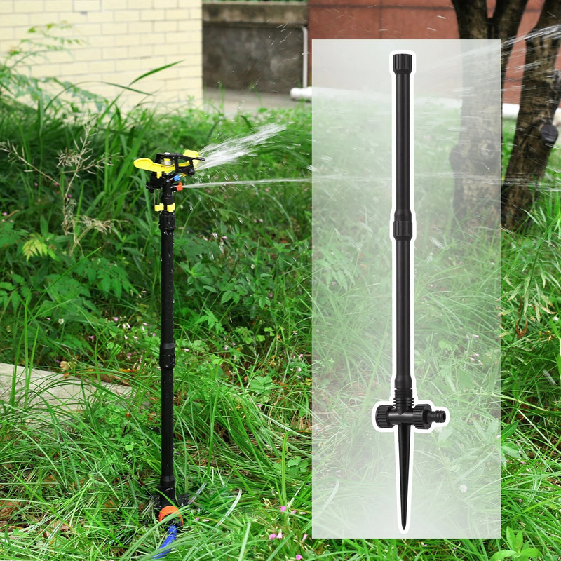 Dupla kimenetű, ütős billenő locsoló fúvóka 360 fokos forgósugaras mezőgazdasági kerti öntözőszórók 1/2"-os apa menet