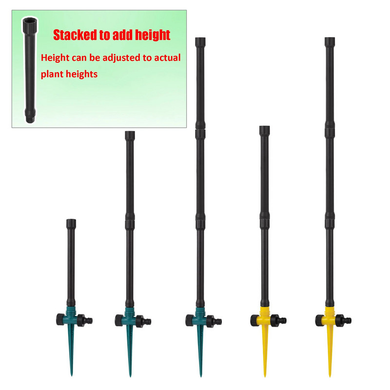 Dupla kimenetű, ütős billenő locsoló fúvóka 360 fokos forgósugaras mezőgazdasági kerti öntözőszórók 1/2"-os apa menet