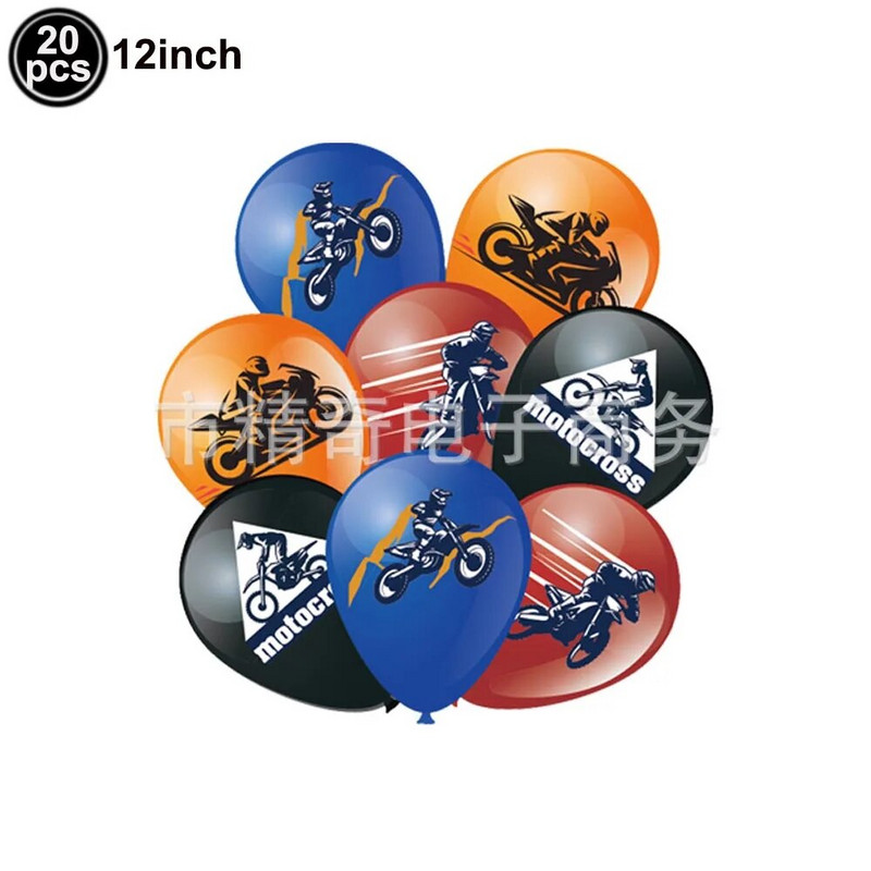 Dirt Bike`i sünnipäevapeo kujundus Mootorratta koogikeste topper Boy Mootorratta sünnipäevakoogi kaunistused Dirt Bike`i teemalised peotarbed