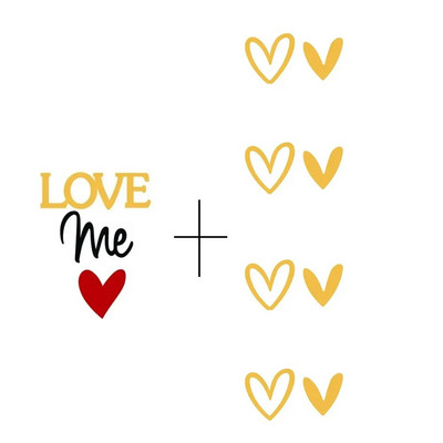 Decor acrilic romantic LOVE ME Heart Cake Topper Ziua Îndrăgostiților Instrumente pentru decorarea nunții mamei